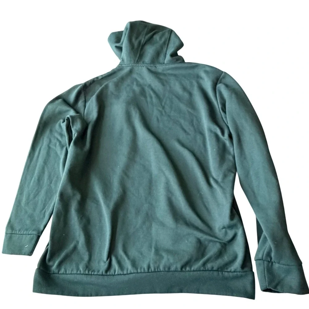 Adidas Mens‎ Zippered Chest Pocket Hoodie Dark Green XL Fleece workout Pullover